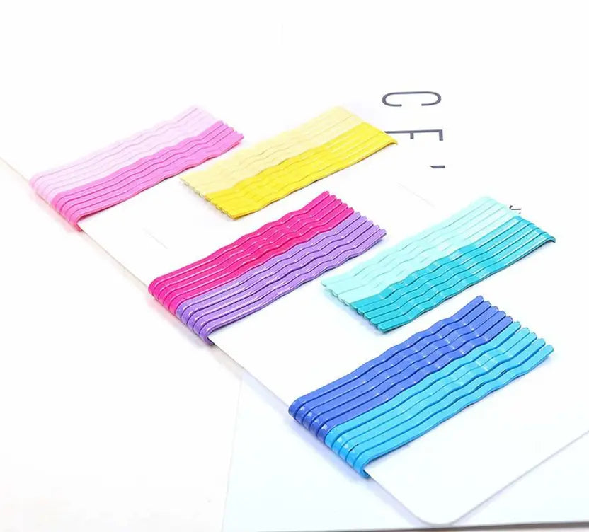 KVY COLLECTION Colored Hair Bobby pins for girls.PACK OF 50 (Multi-color) Hair Pin  (Multicolor)