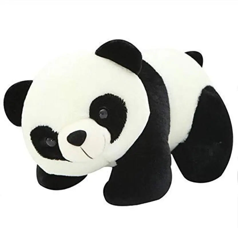 LushPals Panda Teddy Soft Toy | Small Size Plush Animal Toy for Kids | Fun & Playtime - 25 cm  (Black&White)